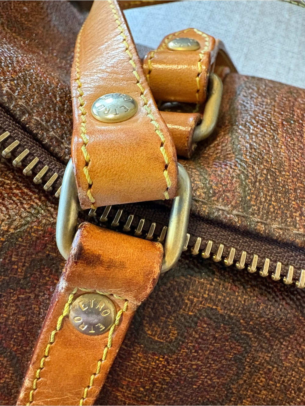 ETRO Milano Paisley Papillon Barrel Bag | Vintage Made in Italy - Picture 14 of 14